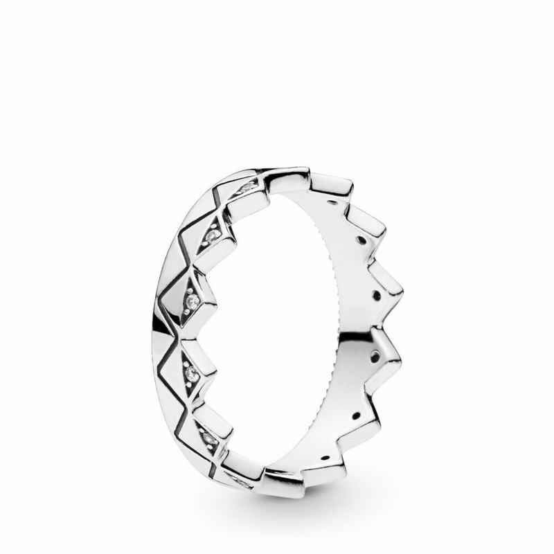 Pandora Exotic Crown Stackable Ring Outlet NZ, Sterling Silver (397601-BOE)